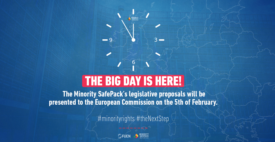 The legislative proposals of the Minority SafePack Initiative will be presented to the European Commission on the 5th of February